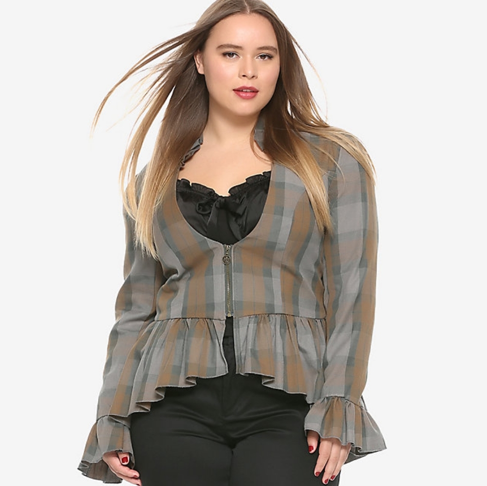 Outlander Laced Peplum Girls Jacket Plus Size Hot Topic Exclusive